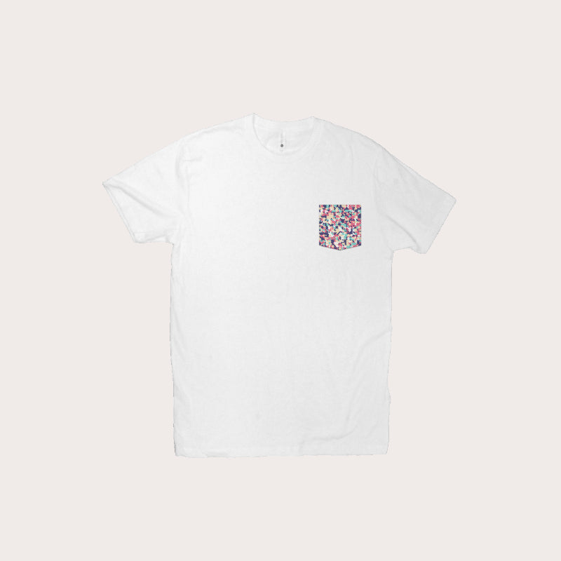 Mens Pocket Tee - Abstract Floral Pocket Tee