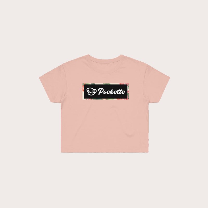 Women's Street Crop Tee Floral - Pale Pink